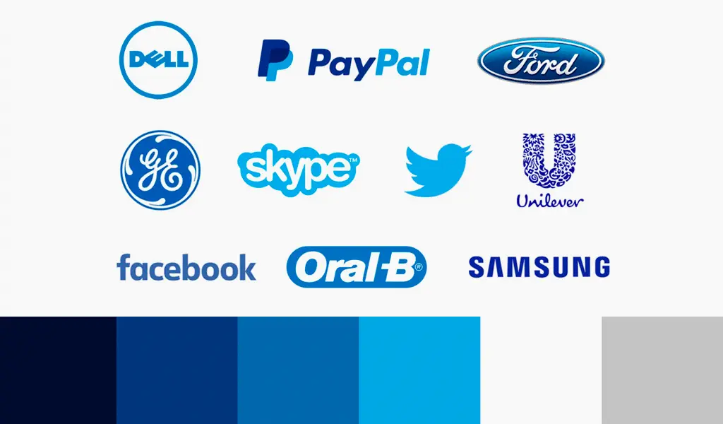 image d'exemple des logos bleus pour sa palette de couleurs site web