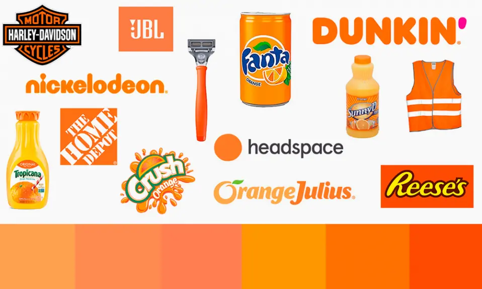 image d'exemple des logos oranges pour sa palette de couleurs site web